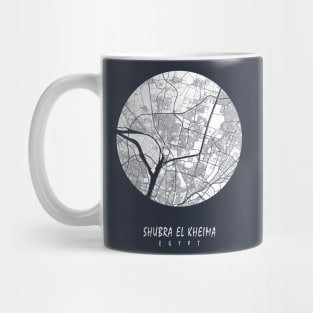 Shubra El Kheima, Egypt City Map - Full Moon Mug